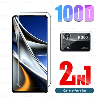 2в1 Мягкая Гидрогелевая Пленка Для Защиты Экрана Xiaomi Poco X4 Pro Xiami Poco X4 Nfc X3 Pro X3 Gt X2 F2 Pro M4 M3 F3 телефон F1