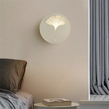 Белый минималистичный прикроватный бра для главной спальни, современный минималистичный дизайн в кремовом стиле, фоновый настенный светильник для коридора, гостиной
