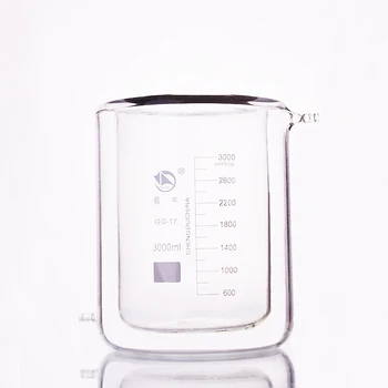Двухъярусный стакан, Низкая форма с отметками 3000 мл, Двухслойная холодная ловушка с градуировками, Бутылка для фотокаталитической реакции