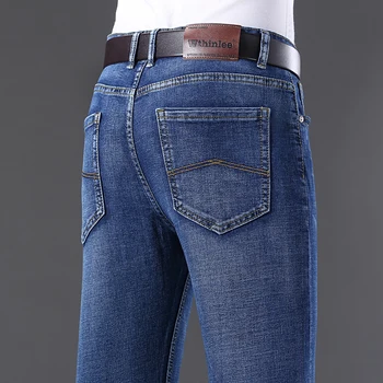 Мужские Классические джинсы Продвинутого модного бренда Jean Homme Man Soft Stretch 6 моделей Байкерских джинсовых брюк Masculino, Мужские Брюки, Комбинезон