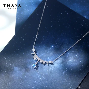 Ожерелье из пандента из стерлингового серебра Thaya S925, оригинальный дизайн, Ожерелья из Лунного камня для женщин, Модные Обручальные украшения, подарки