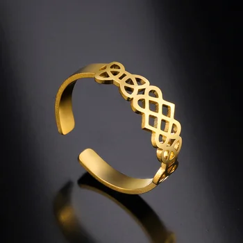 Регулируемые кольца Cazador Celtics Knot для женщин, ювелирные изделия из нержавеющей стали 2023, Винтажные кольца-Амулеты для пальцев, подарок на День матери